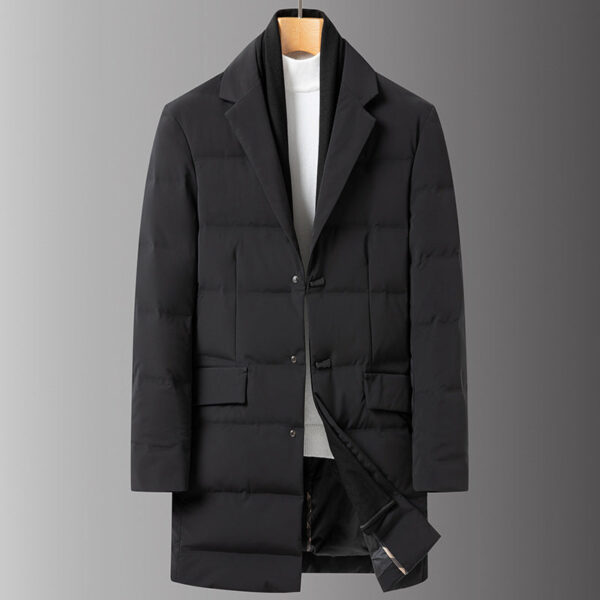 Stylish insulated men's trench coat - Image 7