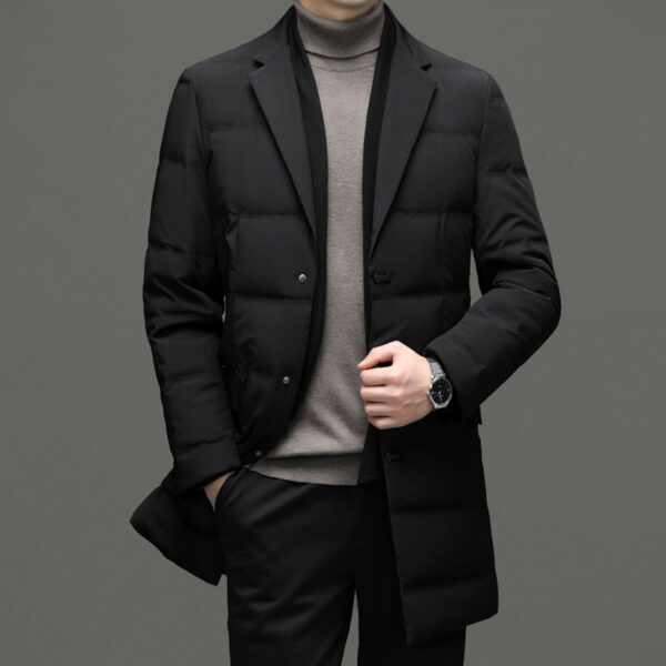 Stylish insulated men's trench coat - Image 3