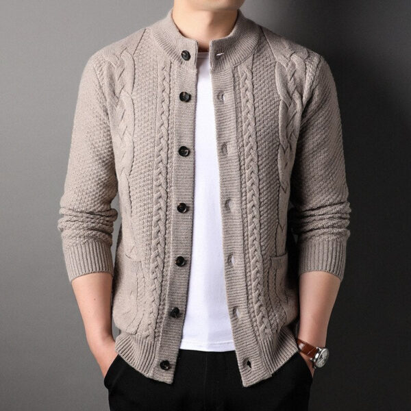 Men's Knitted Cardigan - Image 7