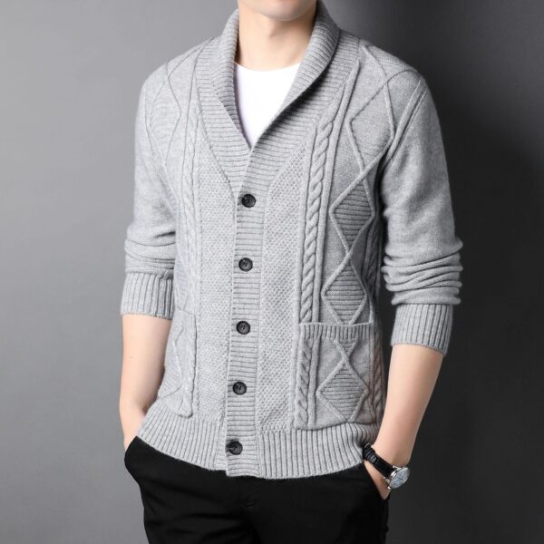 Stylish plain cardigan - Image 4