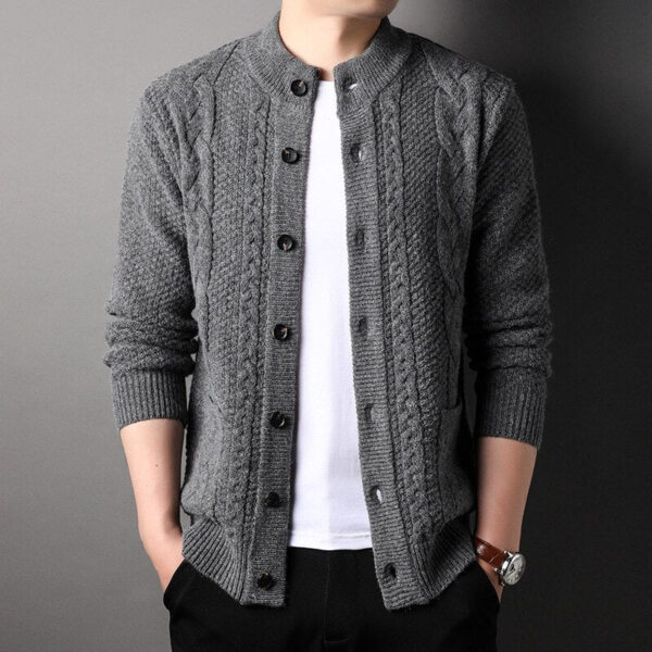 Men's Knitted Cardigan - Image 3