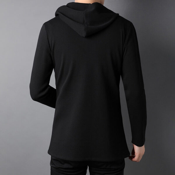 Stylish Men's Cardigan with Hood - Image 6