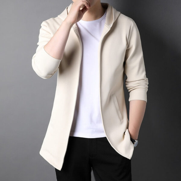 Stylish Men's Cardigan with Hood - Image 3