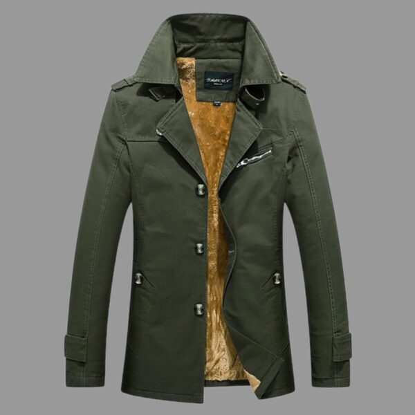 Men's insulated trench coat - Image 3