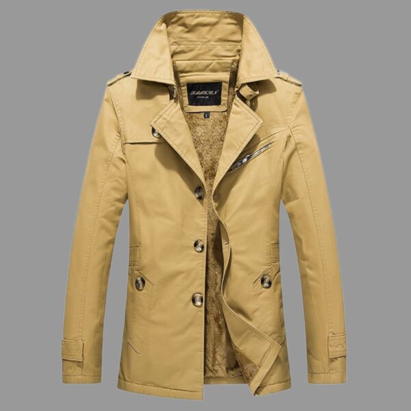 Men's insulated trench coat - Image 4