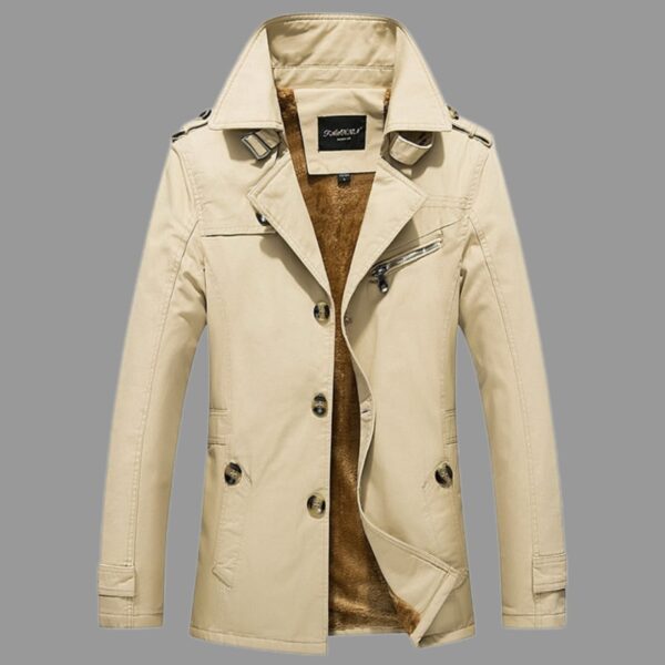 Men's insulated trench coat - Image 5