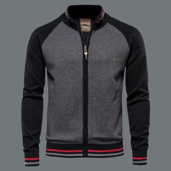 Men's cardigan with zipper - Image 2