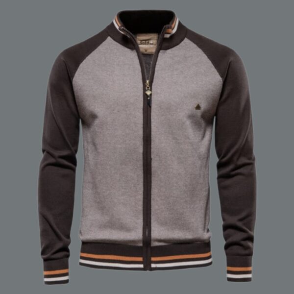 Men's cardigan with zipper - Image 3