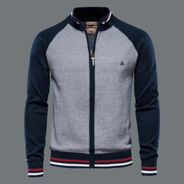 Men's cardigan with zipper