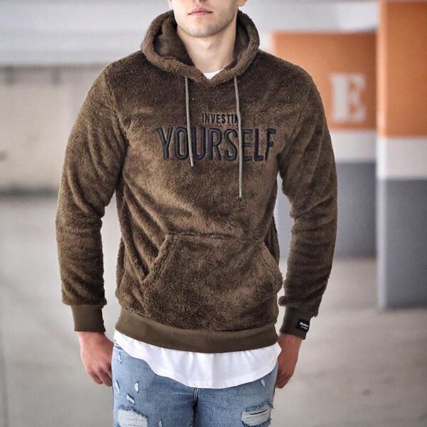 Fashionable Plush Hooded Hoodies - Image 5